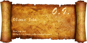 Olasz Ida névjegykártya